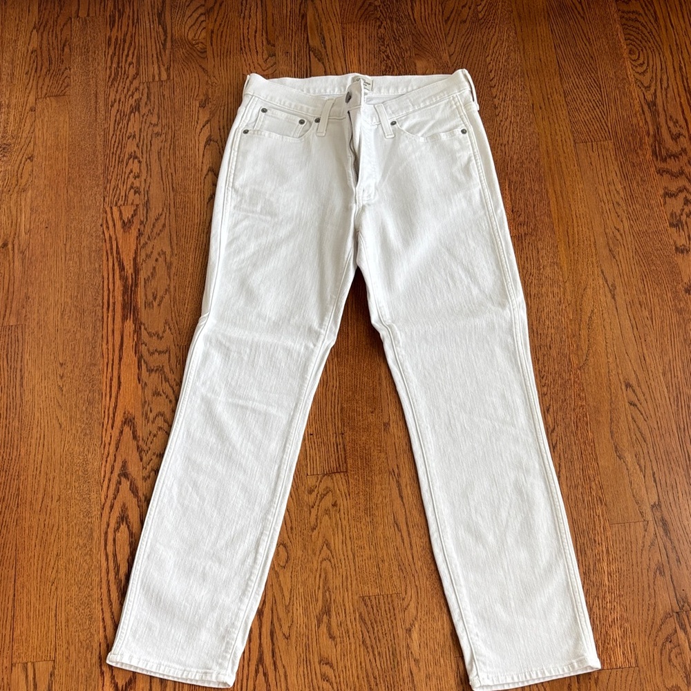 J. Crew White Denim Pants straight leg size 28